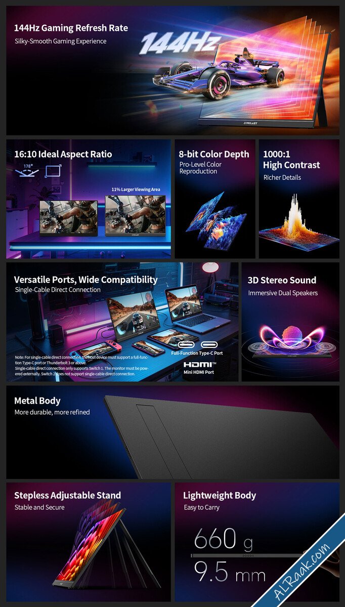 تيكلاست تطلق شاشتها المحمولة V16H بمقاس 16 بوصة وتردد 144Hz وهيكل نحيف-2.jpg