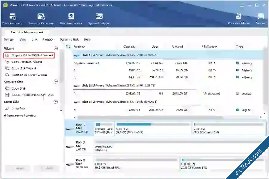 استخدام MiniTool Partition لنقل الويندوز شرح خطوة بخطوة-1.webp