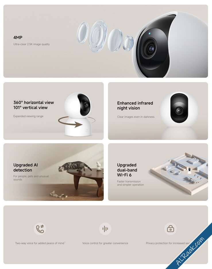 شاومي تطرح كاميرتها المراقبة الذكية الجديدة Smart Camera C401 بدقة 25K وميزة الرؤية الليلية-2.jpg
