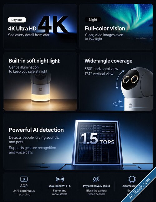 شاومي تطلق كاميرا Smart Camera 5 Pro الذكية برؤية ليلية ملونة بدقة 4K ومعالجة ذكاء اصطناعي مدم...jpg