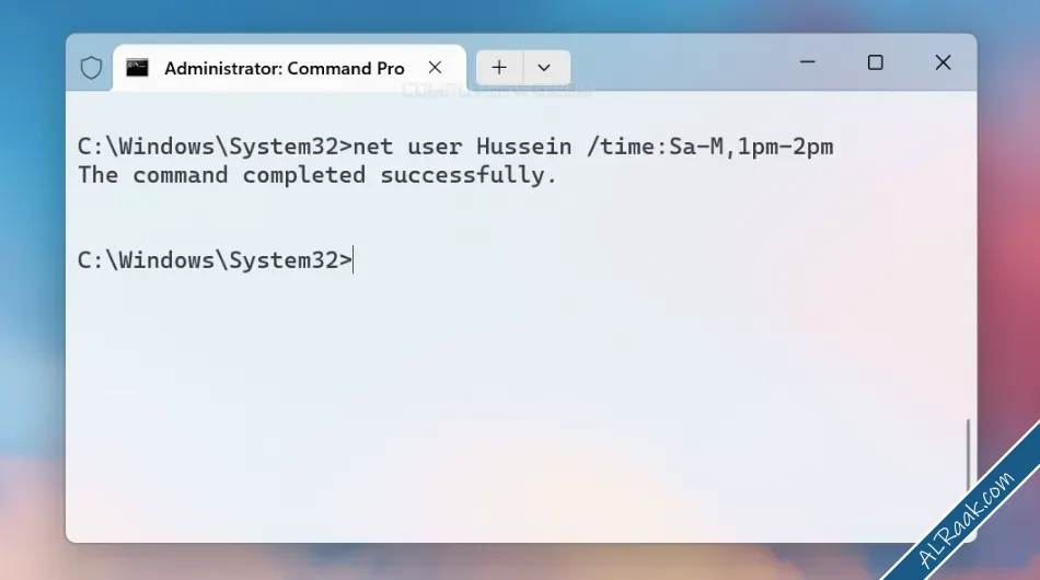 تحديد وقت استخدام الكمبيوتر في ويندوز 11 من خلال أوامر CMD-2.webp