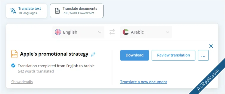 أكثر من طريقة لترجمة ملف بوربوينت كامل إلى اللغة العربية-4.webp