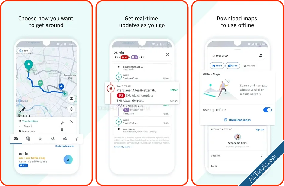أفضل تطبيقات الخرائط بدون إنترنت تطبيق Mapsme و تطبيق Here WeGo و تطبيق Google Maps و تطبيق S...webp