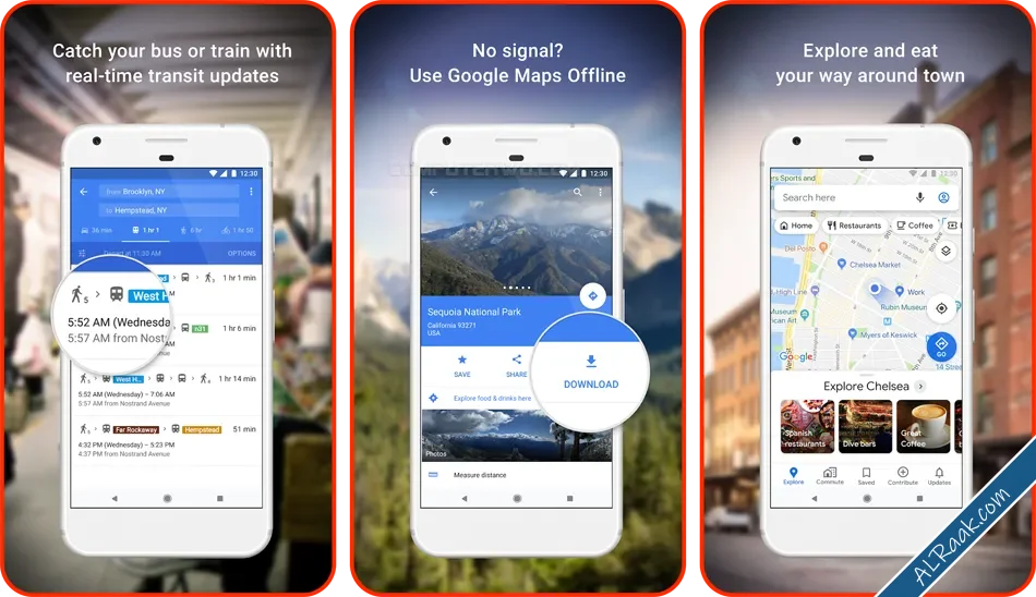 أفضل تطبيقات الخرائط بدون إنترنت تطبيق Mapsme و تطبيق Here WeGo و تطبيق Google Maps و تطبيق S...webp