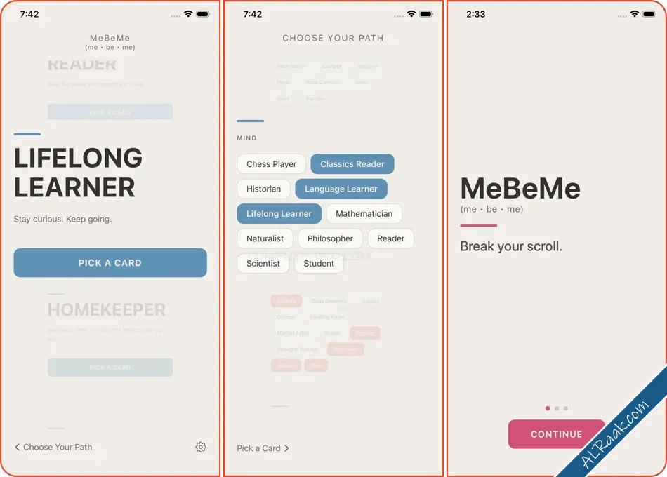 أفضل تطبيقات جديدة تطبيق MeBeMe و تطبيق Reflecto و تطبيق KarmaSync و تطبيق Behind You و تطبيق...webp