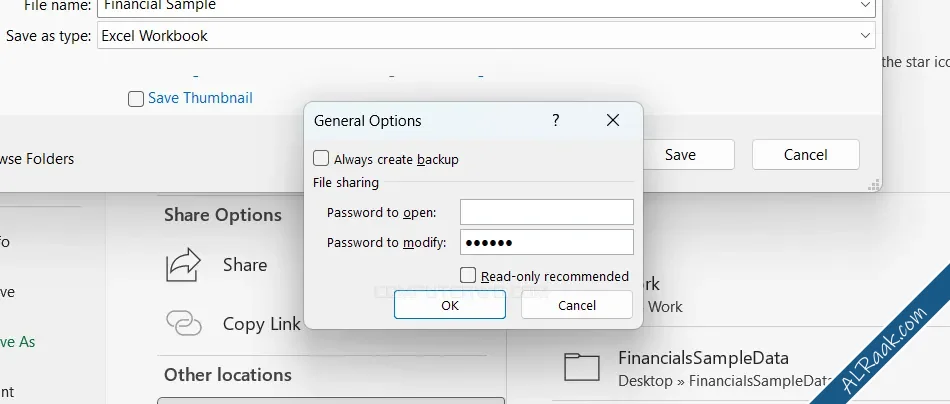 كيفية حماية ملف Excel بكلمة مرور بأكثر من طريقة-5.webp