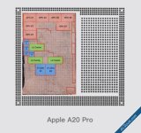 تسريب جديد يكشف تفاصيل قوية عن معالج أبل A20 Pro القادم