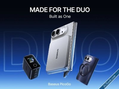 بيسوس تطلق بنك الطاقة النحيف PicoGo Air AM72 المخصص لهاتف iPhone Duo القابل للطي بقدرة 25 واط