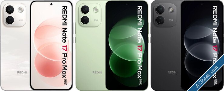 هاتف Redmi Note 17 Pro Max في الهند ببطارية ضخمة سعة 10000 ميلي امبير
