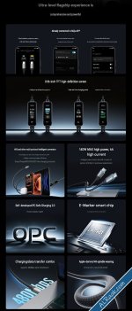 كوكتيك تطلق كابل Cuktech 10 الذكي المزدوج بقدرة 140 واط وشاشة مدمجة لعرض بيانات الشحن
